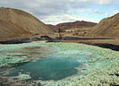 Leach pond at the Anaconda Mine near Yerington, NV